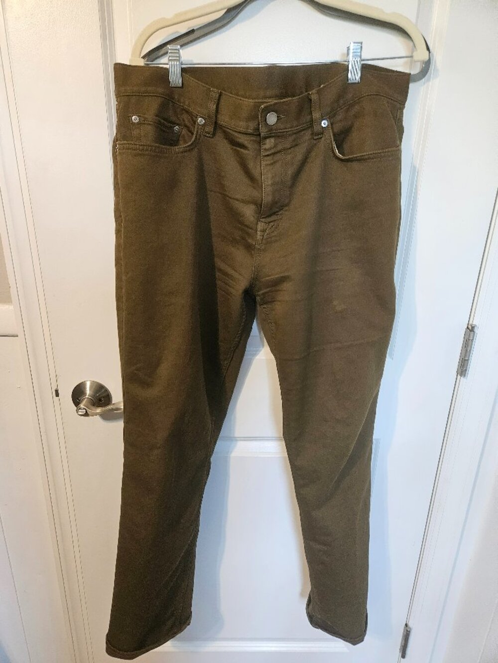 Banana Republic Traveler Slim Fit Jeans Brown 35x32 Stretch 5-Pocket Pants